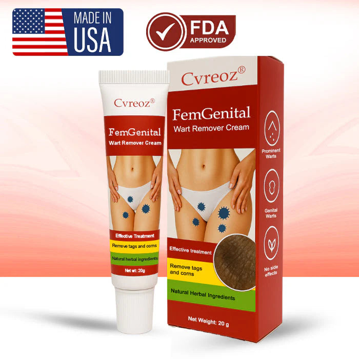 Crema removedora de verrugas genitales femeninas