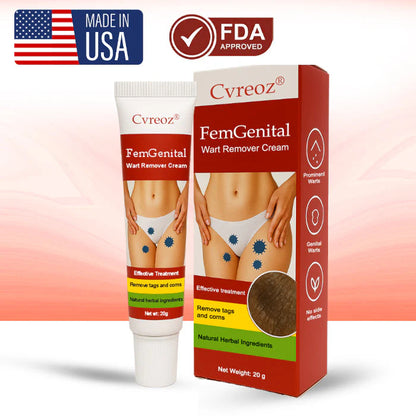 Crema removedora de verrugas genitales femeninas