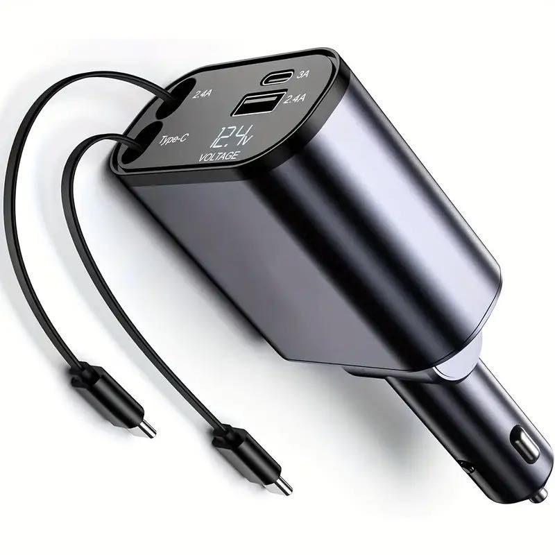 QuickVolt® Cargador De Coche Para Teléfono 4 En 1