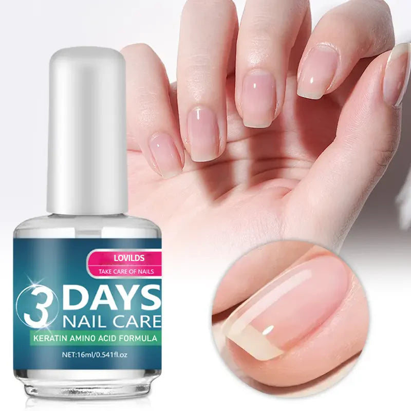 LOVILDS™ Cuidado de uñas de 3 días: fórmula de aminoácidos de queratina para una nutrición superior de las uñas
