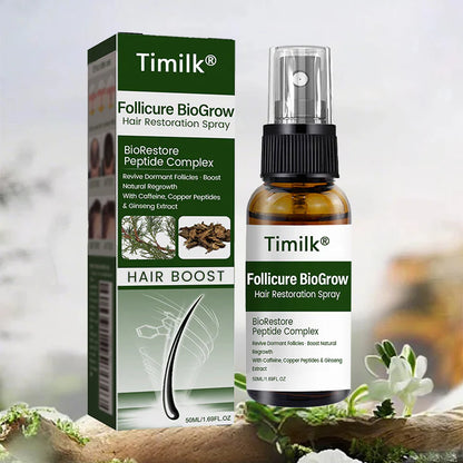 Timilk® Follicure BioGrow Spray Restaurador Capilar (Reactiva tus raíces. Regenera tu cabello de forma natural. ✨ Recuperación del cabello clínicamente comprobada en 4 semanas ✨)