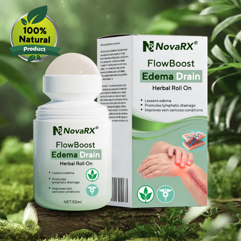 NovaRX® FlowBoost Roll-on Herbal para Drenar Edema