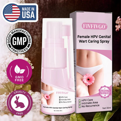 Spray para el cuidado de las verrugas genitales femeninas causadas por el VPH