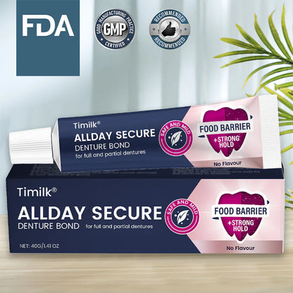Timilk® AllDay Secure Adhesión para dentaduras postizas