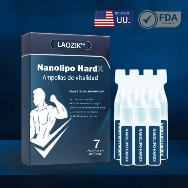🔥La solución aprobada por la FDA | Caja x7 Ampollas de vitalidad Nanolipo HardX🔥