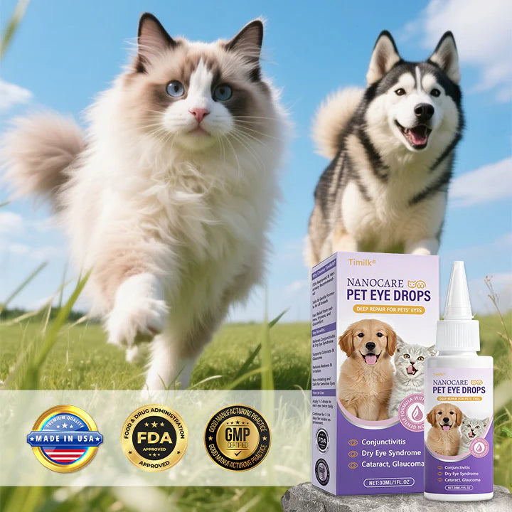 Gotas oftálmicas Timilk® NanoCare para mascotas 👩‍⚕️ Aprobadas por la FDA