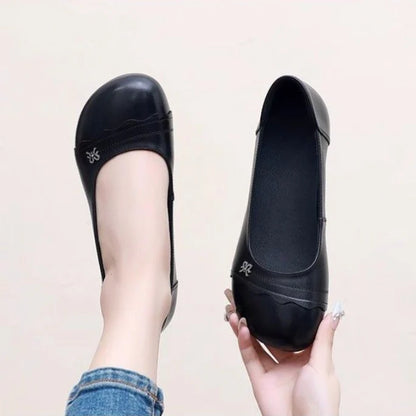 Zapatos de piel de vacuno antideslizante con punta redonda