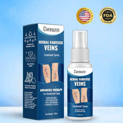Resultados visibles en 7 días + Atenúa las arañas vasculares rápidamente✨Cvreoz® Spray de tratamiento herbal para venas varicosas