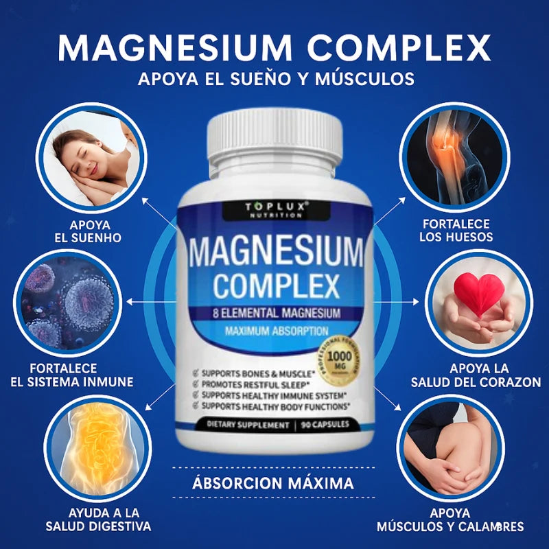 Complejo De Magnesio Apoya el sueño y musculos