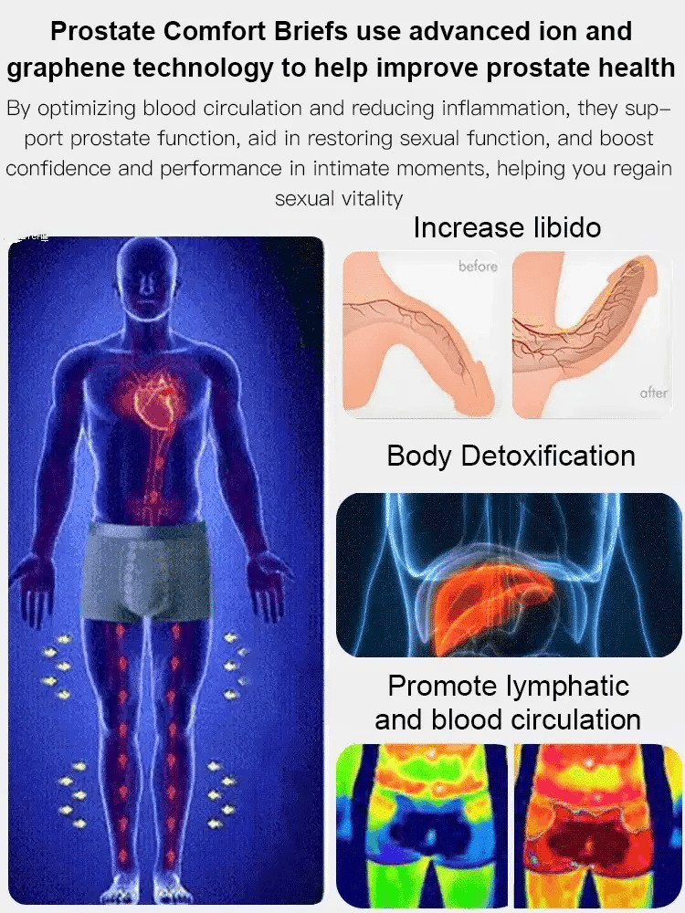 Calzoncillos bóxer magnéticos para el cuidado de la próstata para hombres (Pack x3)