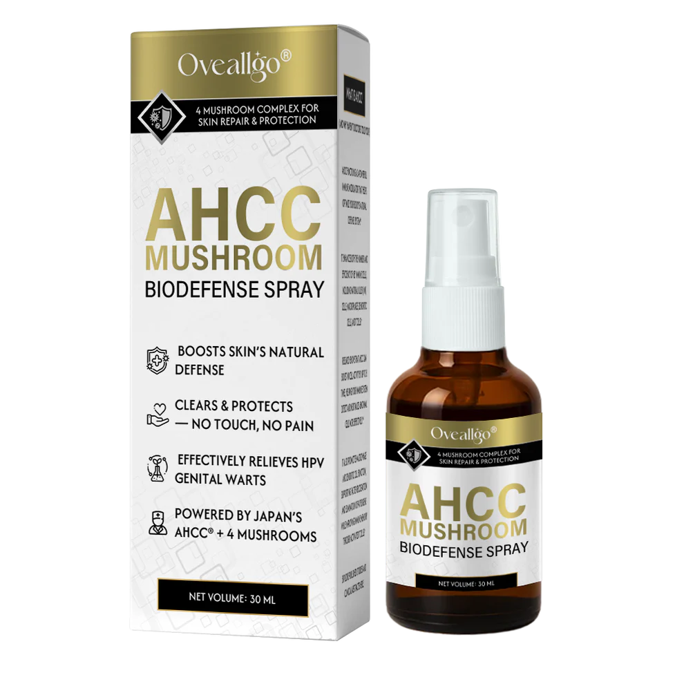 Oveallgo® AHCC Spray Eliminador de Verrugas Genitales por VPH con Hongos