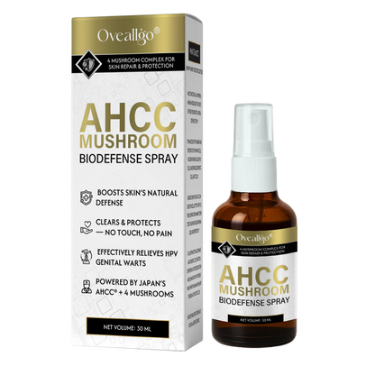 Oveallgo® AHCC Spray Eliminador de Verrugas Genitales por VPH con Hongos