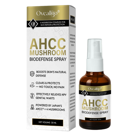 Oveallgo® AHCC Spray Eliminador de Verrugas Genitales por VPH con Hongos