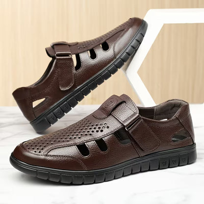 Sandalias Ortopédicas De Cuero De Cocodrilo