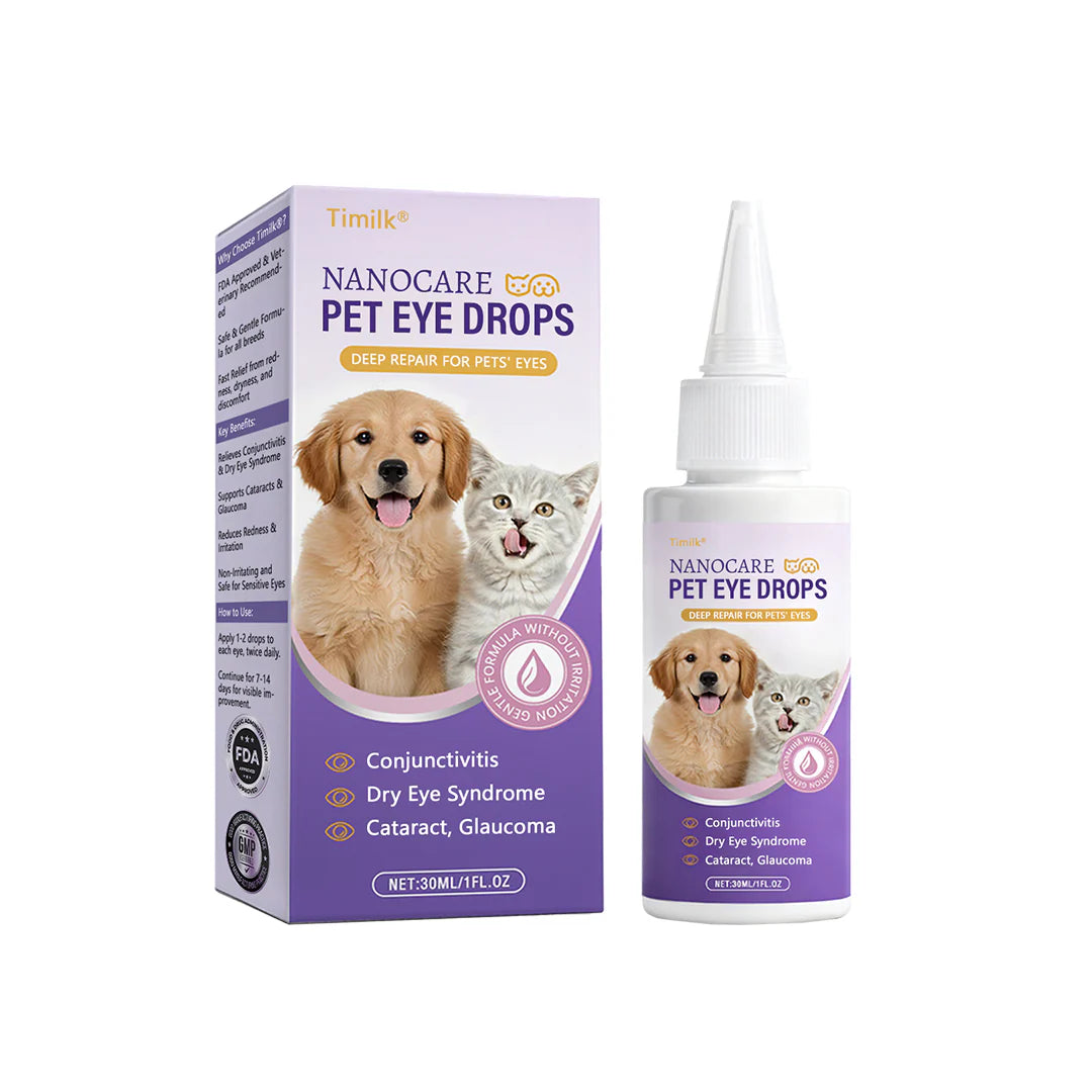 Gotas oftálmicas Timilk® NanoCare para mascotas 👩‍⚕️ Aprobadas por la FDA