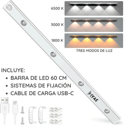 Divae - LED Recargable con Sensor de Movimiento y Efecto Montaña 60cm