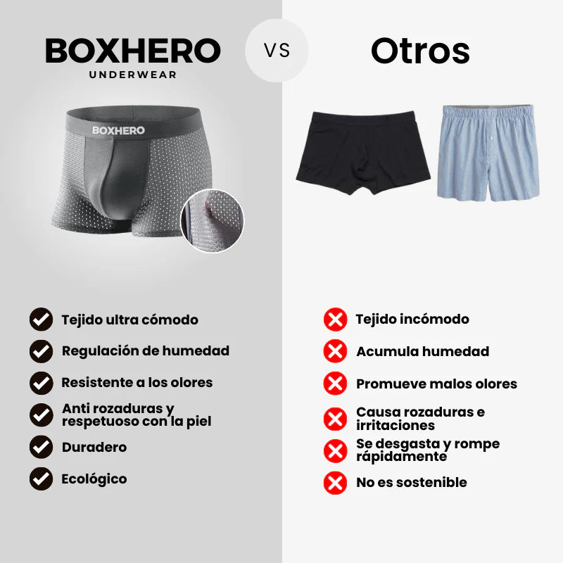 PAGA 5 LLEVA 10 🤑  BOXERS DE FIBRA DE BAMBÚ🔥CÓMODOS, LIGEROS Y TRANSPIRABLES (COLORES SURTIDOS)