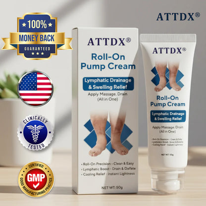 ¡Oferta x2 Cremas roll-on ATTDX®! Para drenaje linfático y alivio de la hinchazón