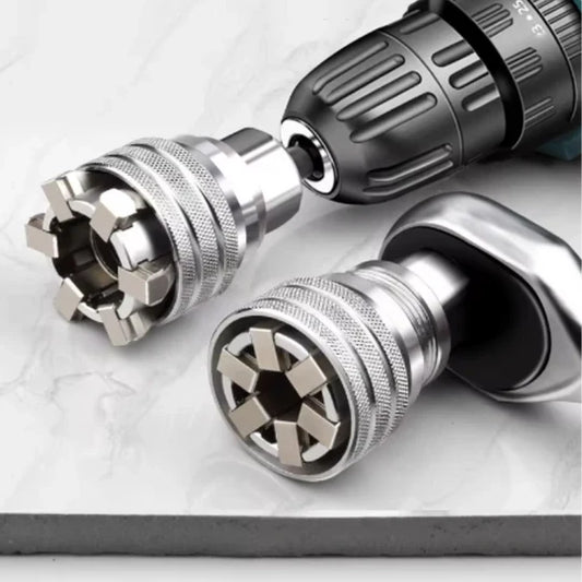 Dado Universal Multimedida de Taladro + 1 Varilla de Conexión de Taladro Eléctrico