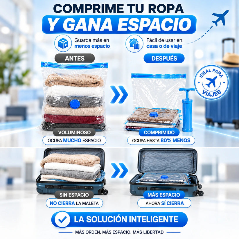 Bolsas De Empaque Al Vacio x5 + Bomba De Aire