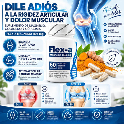 FLEX-a - Recupera Tus Articulaciones Sin Dolor ( 60 UND ) RECUPERA TU MOVILIDAD NATURAL