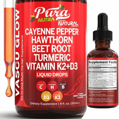 Suplemento multiherbal todo en uno (113 ml): mejora la salud ósea, el flujo sanguíneo y la energía diaria.