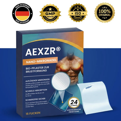 Bioparche con nanoagujas AEXZR® Para ginecomastia, grasa en el pecho, piel flácida, piel suelta y más