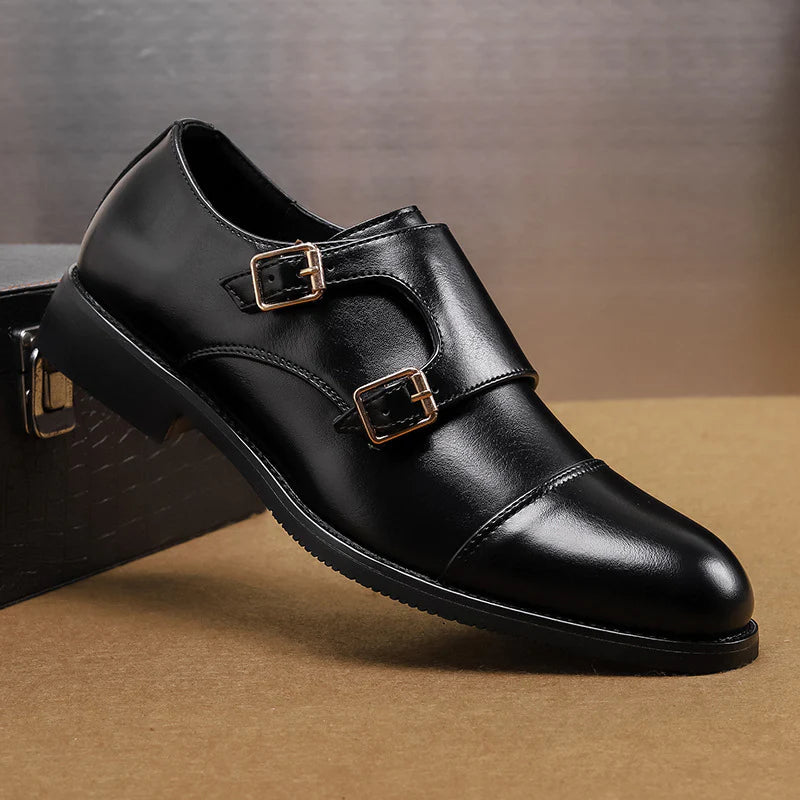 Imperium Monk™ – Zapato De Cuero Ortopédico Clásico De Doble Hebilla