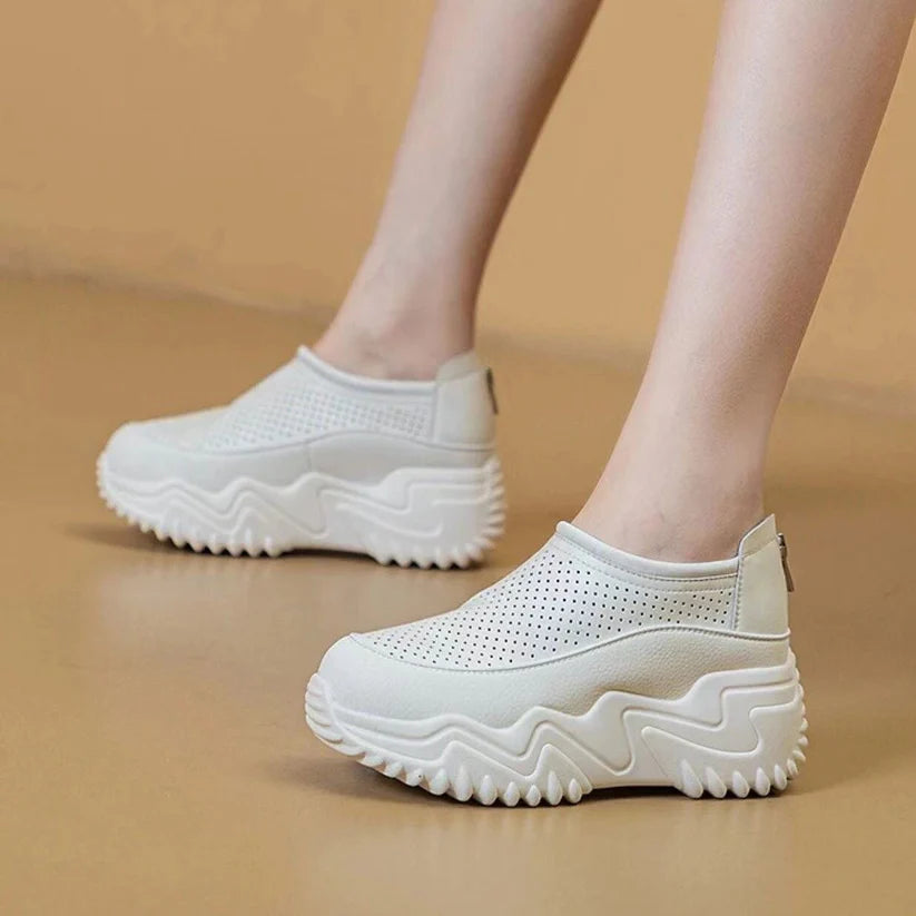 Zapatos De Piel Huecos Intraspirables