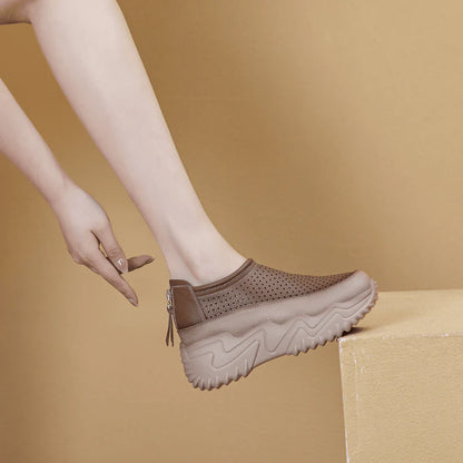 Zapatos De Piel Huecos Intraspirables