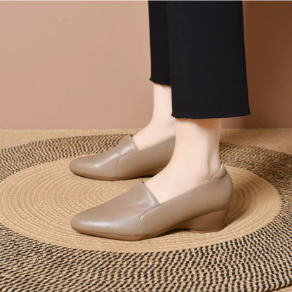 Zapatos de Piel de Tacón Bajo Premium