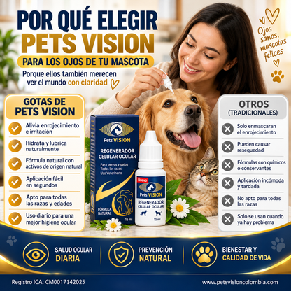 Pets Vision - Regenerador Ocular Para Mascotas