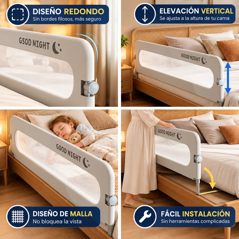 Baranda De Seguridad Para Cama De Bebé