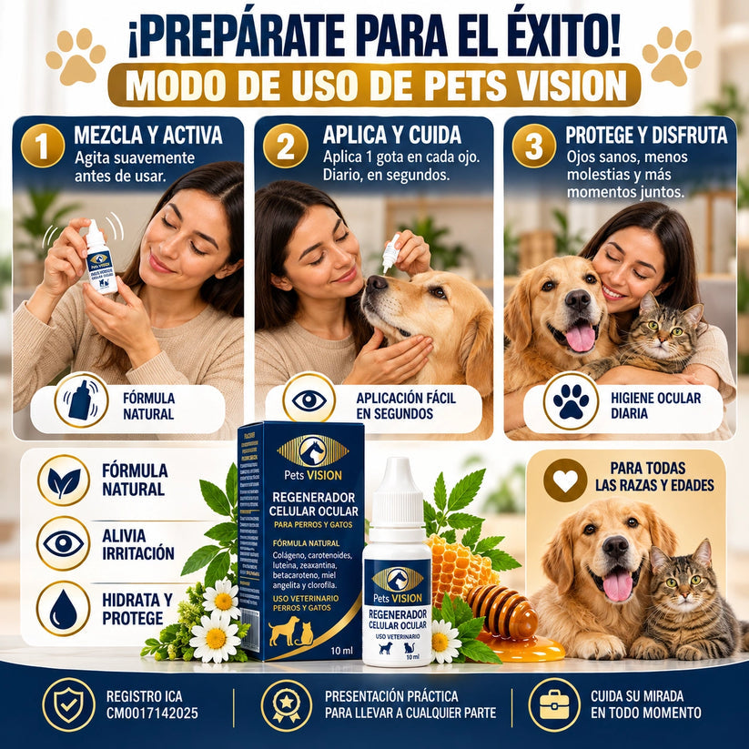 Pets Vision - Regenerador Ocular Para Mascotas
