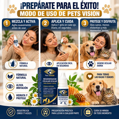 Pets Vision - Regenerador Ocular Para Mascotas