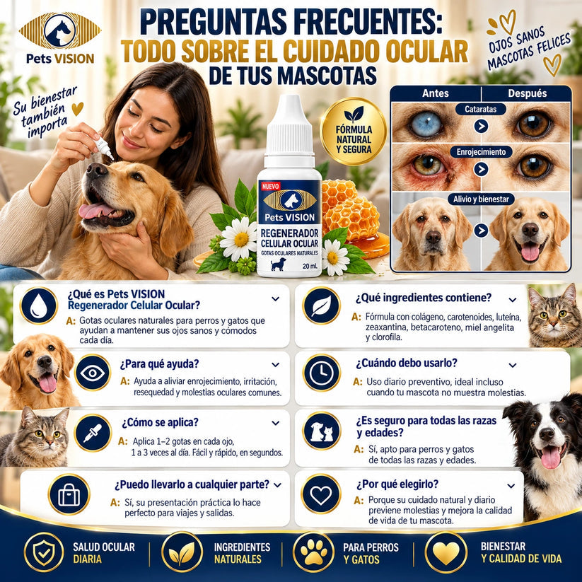 Pets Vision - Regenerador Ocular Para Mascotas