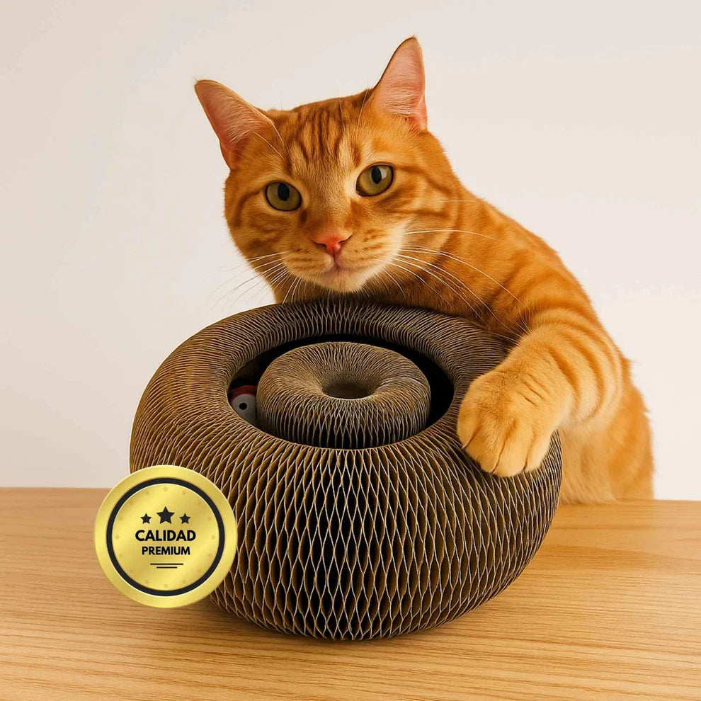 SPIRAGATO™ – Juguete interactivo 3 en 1 para gatos, para arañar, jugar y esconderse