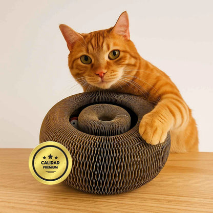 SPIRAGATO™ – Juguete interactivo 3 en 1 para gatos, para arañar, jugar y esconderse