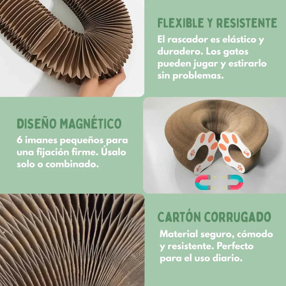 SPIRAGATO™ – Juguete interactivo 3 en 1 para gatos, para arañar, jugar y esconderse