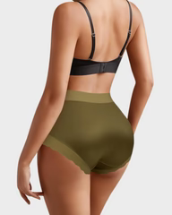Ropa Interior Femenia Sedosas de Cintura Alta sin Costuras con Bordes Festoneados (paquete de 6)