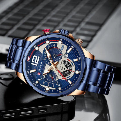 Reloj Curren 8395 Cronógrafo Acero Inoxidable