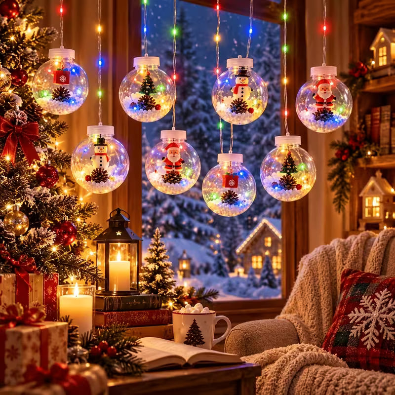 Luces Led Con Esferas Navideñas ( 3 Metros ) - Ilumina Cada Rincon Con Magia