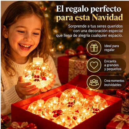 Luces Led Con Esferas Navideñas ( 3 Metros ) - Ilumina Cada Rincon Con Magia