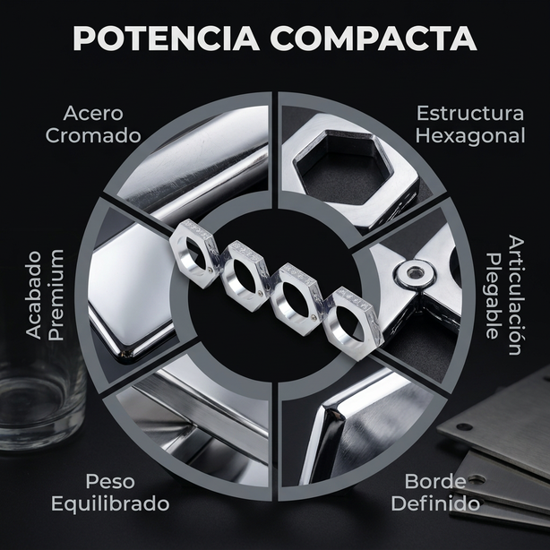 Manopla De Anillos Exagonales