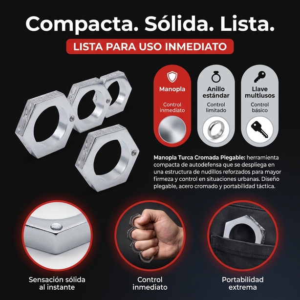 Manopla De Anillos Exagonales