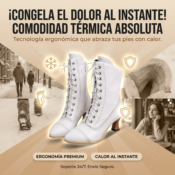 Botas Artemisa con Tacón Medio y Cordones – Confort y Estilo Atemporal.
