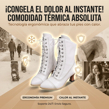 Botas Artemisa con Tacón Medio y Cordones – Confort y Estilo Atemporal.