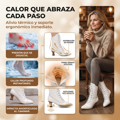 Botas Artemisa con Tacón Medio y Cordones – Confort y Estilo Atemporal.