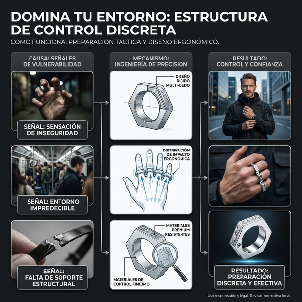 Manopla De Anillos Exagonales