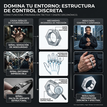 Manopla De Anillos Exagonales